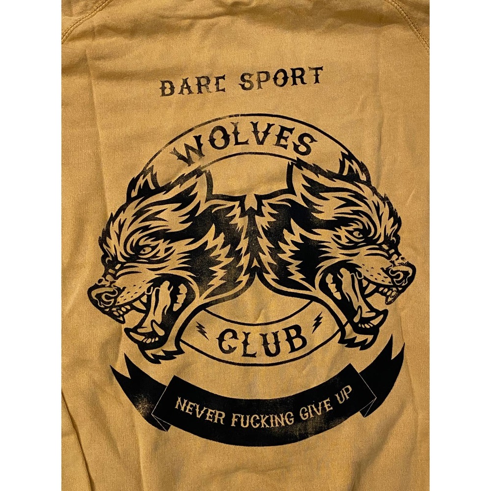 Darc Sport Men's Wolves Club Never F*cking Give Up Pullover Hoodie Sweatshirt - Picture 3 of 4